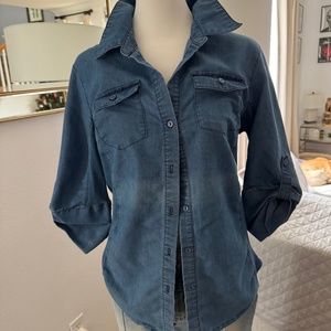 Cavalini Denim Collection Ladies Shirt Size Medium